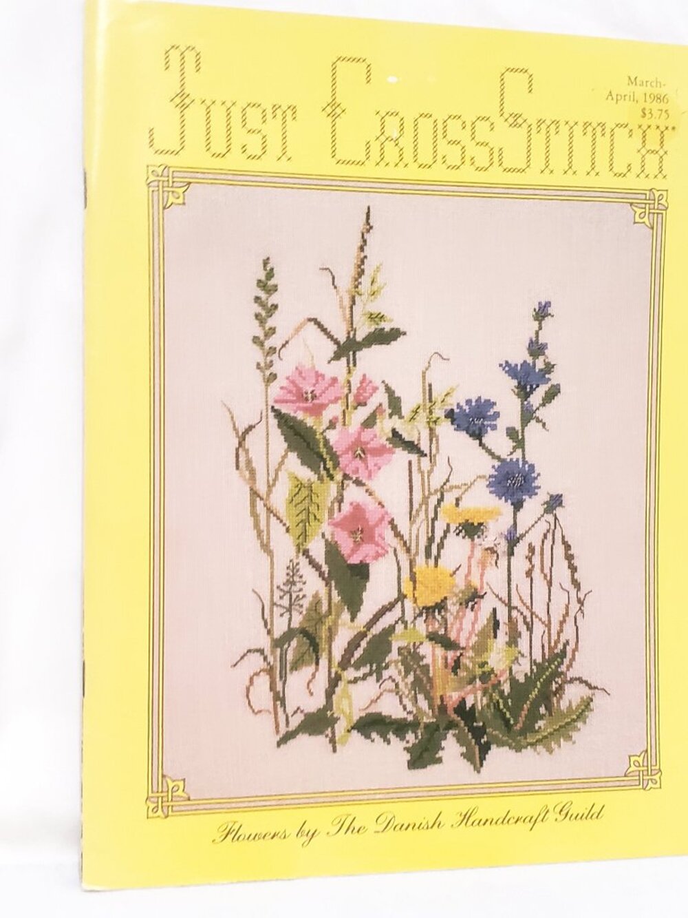Just CrossStitch Magazine March April 1986 Journey Welcome Flowers Animal Danish